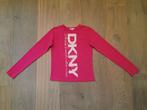 ZGAN: roze dikkere longsleeve merk DKNY; merk logo; maat 164, Kinderen en Baby's, Meisje, Ophalen of Verzenden, Zo goed als nieuw