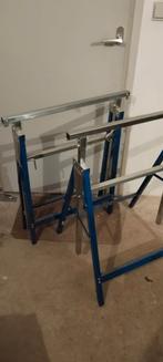 2 Metalen Schragen - In Hoogte Verstelbaar, Ophalen