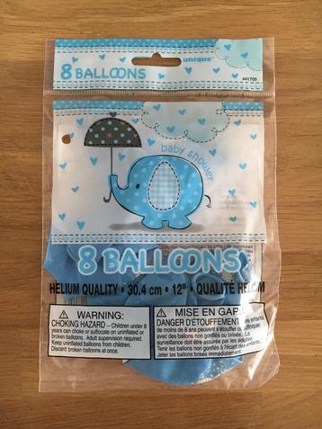 Ballonnen baby shower olifantje blauw - 8 st | babyshower beschikbaar voor biedingen
