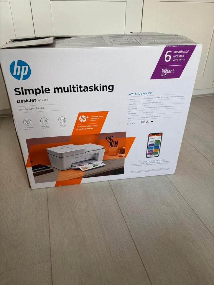 HP DeskJet 4120e All-One-Printer, Computers en Software, Printers, Zo goed als nieuw, All-in-one, Inkjetprinter, Kleur printen