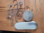 Oude sieraden zilver + 2 sieraden doosjes, Antiek en Kunst, Ophalen of Verzenden, Zilver
