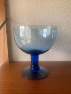 Blauwe coupe ijscoupe glas bokaal, Verzenden