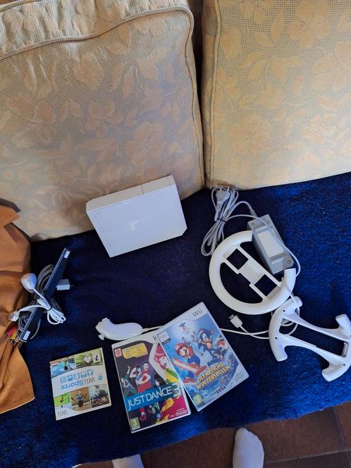 Nintendo Wii Console met Games & Stuurtje, Spelcomputers en Games, Spelcomputers | Nintendo Wii, Gebruikt, Zonder controller, Met games