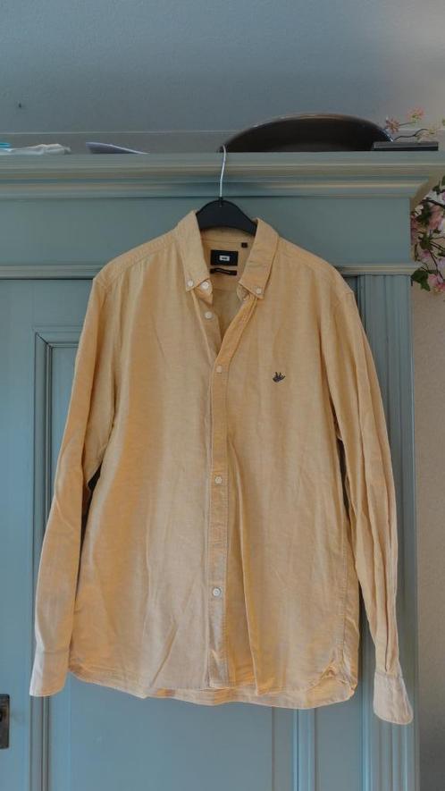 WE geel katoenen overhemd met lange mouwen, maat L, Kleding | Heren, Overhemden, Zo goed als nieuw, Halswijdte 41/42 (L), Geel