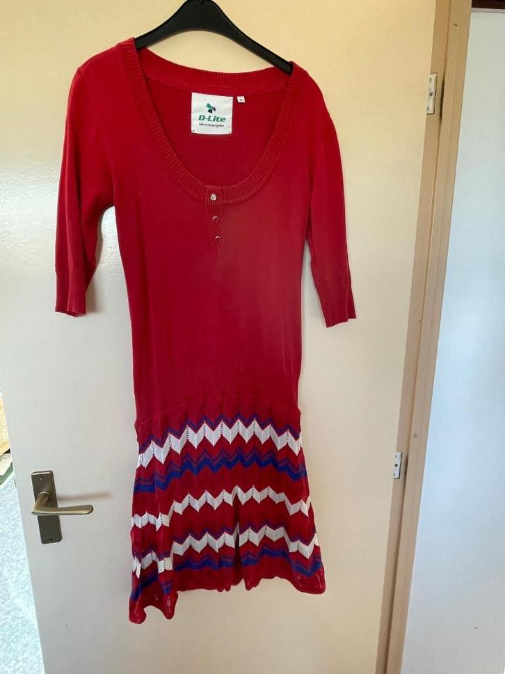 D-Lite jurkje rood maat XL, Kleding | Dames, Jurken, Zo goed als nieuw, Maat 46/48 (XL) of groter, Rood, Knielengte, Ophalen of Verzenden