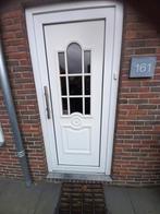 Witte buitendeur met glas, Doe-het-zelf en Verbouw, Deuren en Horren, Ophalen, 80 tot 100 cm, Glas, 200 tot 215 cm