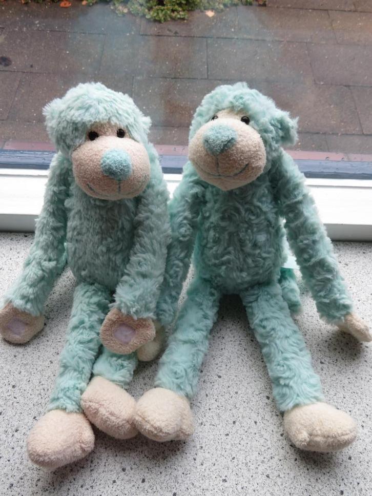 Groen velours aap merk Funnies zacht velours, Kinderen en Baby's, Speelgoed | Knuffels en Pluche, Zo goed als nieuw, Overige typen