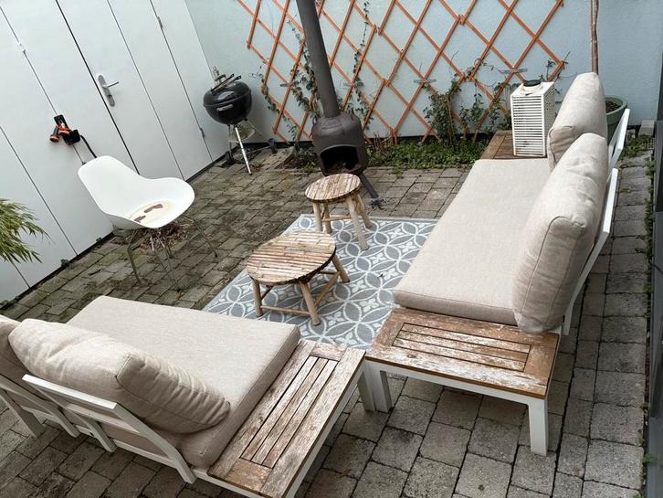 Intratuin Tuinset - Complete Set!, Tuin en Terras, Tuinsets en Loungesets, Gebruikt, Tuinset, Hout, 4 zitplaatsen, Eettafel, Ophalen of Verzenden