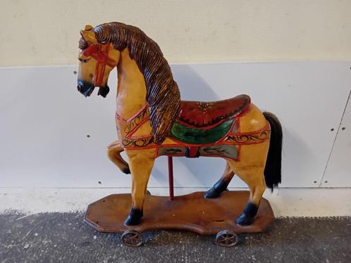 Antiek houten paard op.wielen, Antiek en Kunst, Antiek | Woonaccessoires, Ophalen