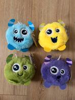 Nieuw met kaartje monster knuffels blauw groen geel paars, Kinderen en Baby's, Speelgoed | Knuffels en Pluche, Ophalen of Verzenden