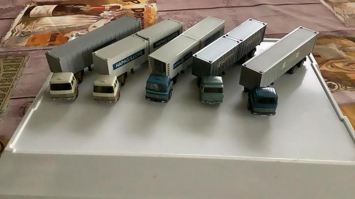 Wiking Container opleggers. Uitstekende staat. Werbemodel, Hobby en Vrije tijd, Modelauto's | 1:87, Zo goed als nieuw, Bus of Vrachtwagen