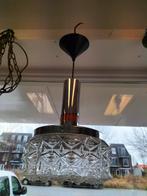 Vintage massive hanglamp met glazen kap, Ophalen, Gebruikt, Glas, Onbekend