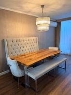 Eettafel set met tafel , stoelen, eetbank en bankje., Huis en Inrichting, Ophalen, 200 cm of meer, 50 tot 100 cm, Zo goed als nieuw