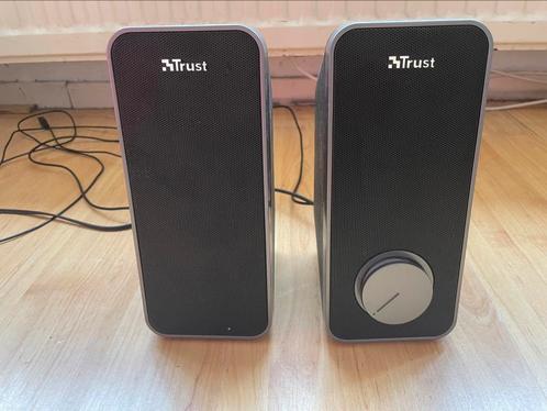 Trust 2x5W Speakerset – 2.0 Stereo, Computers en Software, Pc speakers, Gebruikt, Ophalen of Verzenden