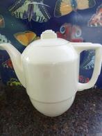 societe ceramique art deco koffiepot in crémig wit, zgst, Verzenden, Keramiek, Overige typen, Zo goed als nieuw