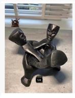 Houten Afrikaanse Schaal Bord Bol houder, drie poot,, Antiek en Kunst, Ophalen of Verzenden