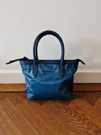 Marine blauwe tas merk Ted Lapidus Paris - Retro - vintage, Ophalen of Verzenden, Zo goed als nieuw, Blauw, Handtas