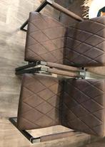 Industriële bruine stoelen - set van 2, Huis en Inrichting, Stoelen, Twee, Bruin, Ophalen of Verzenden, Zo goed als nieuw