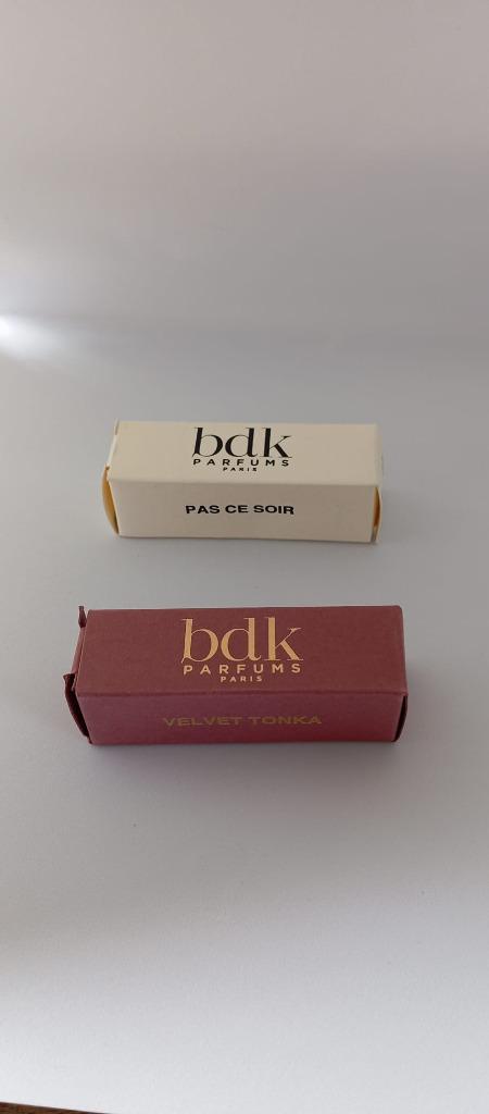 BDK Pas Ce Soir & Velvet Tonka samples 2 ml, boxed, Sieraden, Tassen en Uiterlijk, Uiterlijk | Parfum, Nieuw, Verzenden