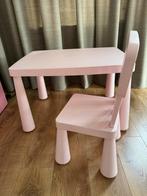 Roze kinderbureau met stoeltje, Ophalen, Zo goed als nieuw, Tafel(s) en Stoel(en)