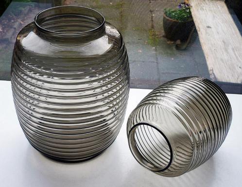 Antieke / Oude A D Copier Vaas - Ringenvaas Ribbelvaas, Antiek en Kunst, Antiek | Glas en Kristal, Ophalen of Verzenden