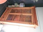 Houten Vitrinekast, Huis en Inrichting, Kasten | Vitrinekasten, Ophalen, Gebruikt, 100 tot 150 cm, Glas