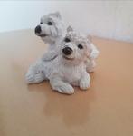 West Highland White Terriërs - beeldje met 2 hondjes, Ophalen of Verzenden, Zo goed als nieuw