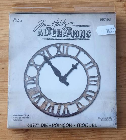 Sizzix Tim Holtz Alterations snijmal Weathered Clock., Hobby en Vrije tijd, Kaarten | Zelf maken, Gebruikt, Pons of Mal, Overige thema's