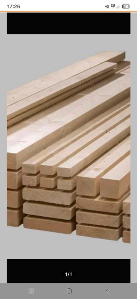 Vuren hout. Latjes balken enz. Alle maten mogelijk., Doe-het-zelf en Verbouw, Plinten en Afwerking, Nieuw, Overige typen, Overige materialen
