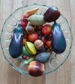 Schaal + Kunstfruit 2st, Huis en Inrichting, Woonaccessoires | Schalen en Manden, Ophalen of Verzenden, Rond, Glas