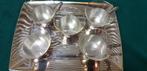 theeglazen op verzilverd dienblad, Huis en Inrichting, Woonaccessoires | Dienbladen, Ophalen of Verzenden