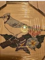 Handgeborduurd Musje in Lijst, Ophalen of Verzenden, Zo goed als nieuw, Handborduren, Overige typen