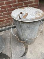 2 x Zinken vuilnisemmer vuilnisbak 1 x delft, Tuin en Terras, Ophalen, Zo goed als nieuw