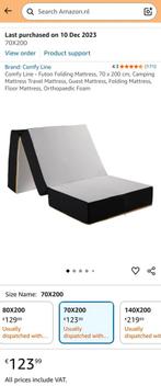 2x Opvouwbare matras 70x200x18cm, Ophalen, Zo goed als nieuw, Matras, 200 cm
