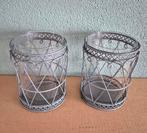 Kandelaars beide voor €3.50, Huis en Inrichting, Ophalen, Metaal, Minder dan 25 cm