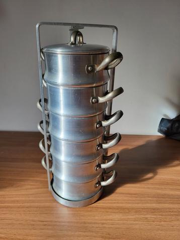 Vintage Rantang - Stapelbare Pannen beschikbaar voor biedingen