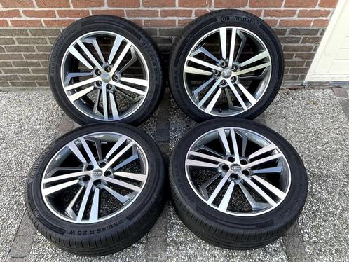 Set originele 20” Audi Q5 S-line velgen+banden - NIEUWSTAAT, Auto-onderdelen, Banden en Velgen, Banden en Velgen, Zomerbanden