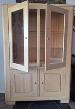 Vitrinekast eik, Huis en Inrichting, Ophalen, Gebruikt, 100 tot 150 cm, 150 tot 200 cm