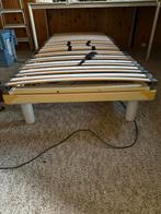 Elektrisch verstelbare lattenbodem 90x200, Huis en Inrichting, Slaapkamer | Bedden, Ophalen, 90 cm, Eenpersoons, Beige