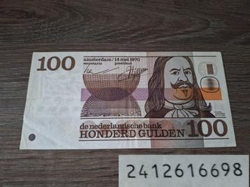 Zeldzaam biljet 100 gulden Michiel de Ruyter, 1970 beschikbaar voor biedingen