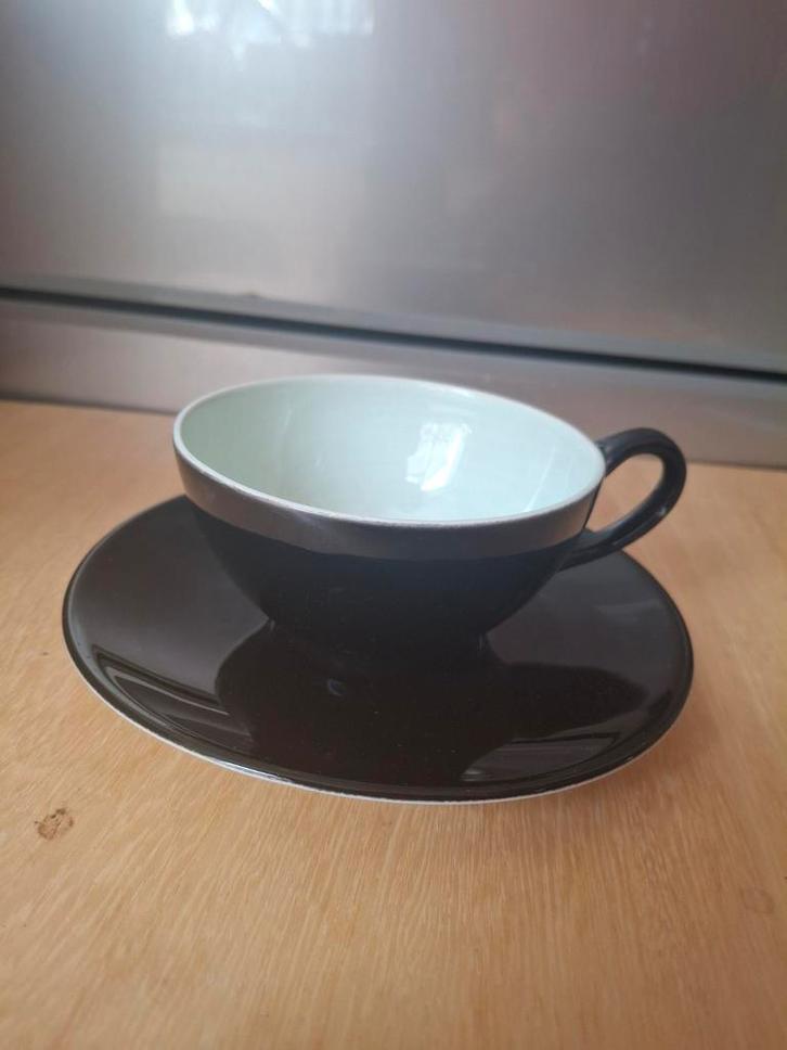 Goedewaagen Gouda kop en schotel, Antiek en Kunst, Antiek | Servies los, Ophalen of Verzenden