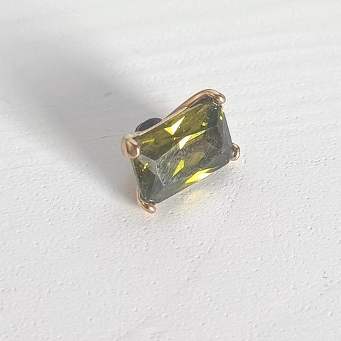 Goudkleurige Melano twisted baguette olive 12mm, Sieraden, Tassen en Uiterlijk, Bedels, Ophalen of Verzenden