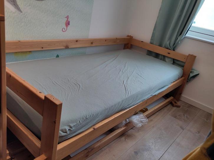 3 in 1 bedden met glijbaan, Kinderen en Baby's, Kinderkamer | Bedden, 180 cm of meer, 85 tot 100 cm, Hoogslaper of Stapelbed, Lattenbodem