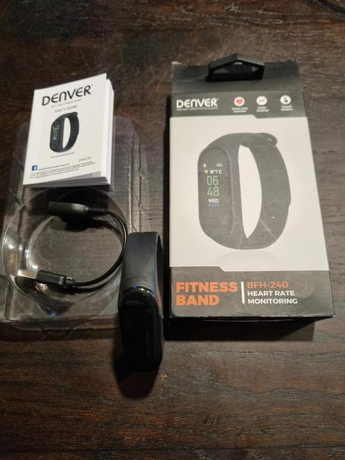 Denver Fitnessband BFH-240, Sieraden, Tassen en Uiterlijk, Sporthorloges, Zo goed als nieuw, Android, Zwart, Afstand, Calorieverbanding