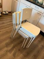 4 witte eetkamer stoelen, Huis en Inrichting, Stoelen, Ophalen, Zo goed als nieuw, Wit