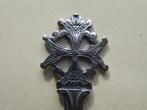 Verzilverd lepeltje Hugenotenkruis / Maltezer kruis, Antiek en Kunst, Antiek | Bestek, Verzenden