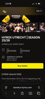 Hyrox Amsterdam 2x toeschouwer tickets vrijdag 28 nov, Tickets en Kaartjes, Evenementen en Festivals, Twee personen