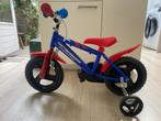 Kinderfiets 12 inch zijwieltjes rood blauw (Captain America), Fietsen en Brommers, Fietsen | Kinderfietsjes, Ophalen, Zo goed als nieuw