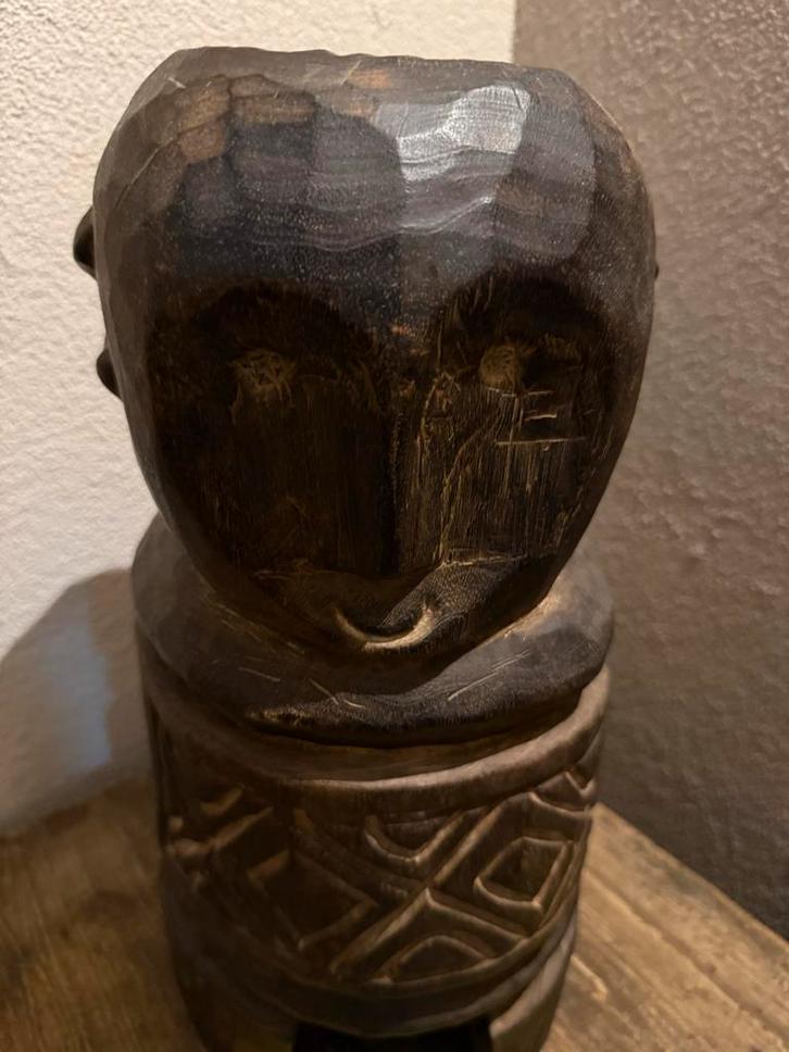 Oude Houten Pop / Beeld, Antiek en Kunst, Kunst | Niet-Westerse kunst, Ophalen