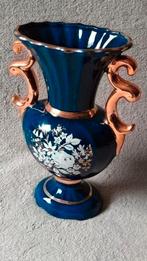 Antieke Italiaanse vaas - keramiek - kobalt blauw en goud, Antiek en Kunst, Antiek | Vazen, Ophalen of Verzenden